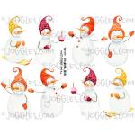 Joggles Collage Sheets - Merry Snowmen [JG401162]