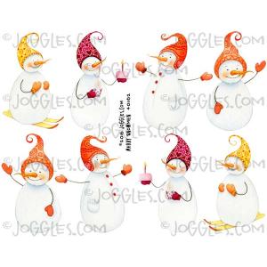 Joggles Collage Sheets - Merry Snowmen [JG401162]