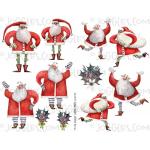 Joggles Collage Sheets - Smiling Santas [JG401278]