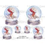 Joggles Collage Sheets - Snow Globe Bear 1 [JG401148]