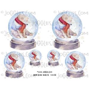 Joggles Collage Sheets - Snow Globe Bear 1 [JG401148]