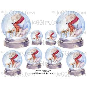 Joggles Collage Sheets - Snow Globe Bear 2 [JG401160]