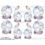 Joggles Collage Sheets - Snow Globe Bird On Branch 1 [JG401152]