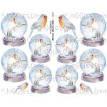 Joggles Collage Sheets - Snow Globe Bird On Branch 2 [JG401158]