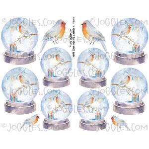 Joggles Collage Sheets - Snow Globe Bird On Branch 2 [JG401158]