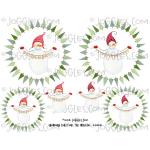 Joggles Collage Sheets - Snowman Christmas Wreaths [JG401159]