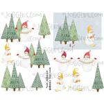 Joggles Collage Sheets - Snowmen and Trees [JG401161]