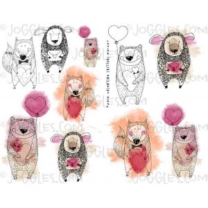 Joggles Collage Sheets - Valentine Critters [JG401297]