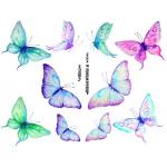 Joggles Collage Sheets - Watercolor Butterflies III [JG401042]