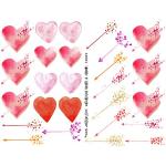 Joggles Collage Sheets - Watercolor Hearts & Arrows [JG401102]