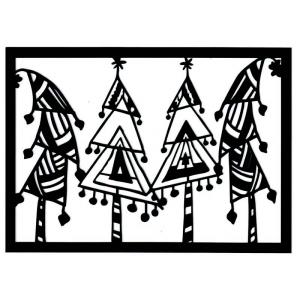 Joggles Creative Cuts - Black Smooth & Sturdy - Whimsical Trees [74641]