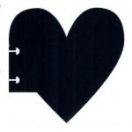 Joggles Disc Bound 4" Heart Journal Additional Pages - Black [52253]