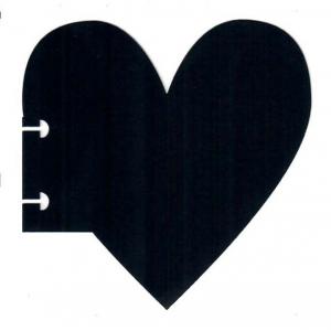 Joggles Disc Bound 4" Heart Journal Additional Pages - Black [52253]