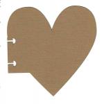 Joggles Disc Bound 4" Heart Journal Additional Pages - Kraft [52254]