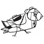 Joggles / Elizabeth St Hilaire 5" x 7" For The Birds Collection Mask - Janice [75052]