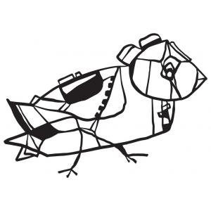 Joggles / Elizabeth St Hilaire 5" x 7" For The Birds Collection Mask - Janice [75052]