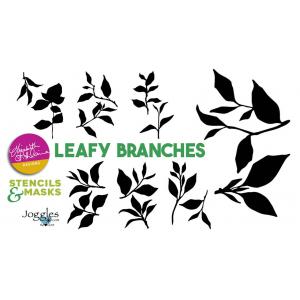 Joggles / Elizabeth St Hilaire 6" x 9" Tab Cut Stencil & Mask Combos - Leafy Branches Set Of 7, October 2026 [53839]