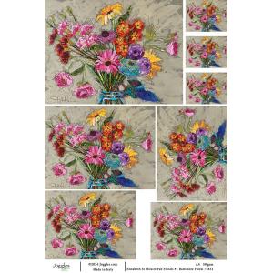 Joggles / Elizabeth St Hilaire A4 Rice Paper - Fabulous Florals #1 - Baltimore Floral [74831]