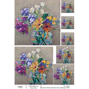Joggles / Elizabeth St Hilaire A4 Rice Paper - Fabulous Florals #2 - Lizard Bouquet [74843]