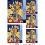 Joggles / Elizabeth St Hilaire A4 Rice Paper - Funky Florals #2 - Daffodils & Dots [74756]