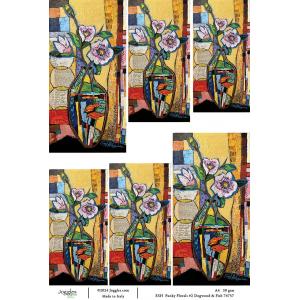 Joggles / Elizabeth St Hilaire A4 Rice Paper - Funky Florals #2 - Dogwood & Fish [74757]
