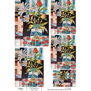 Joggles / Elizabeth St Hilaire A4 Rice Paper - Funky Florals #2 - Polka Dot Floral [74755]