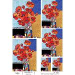 Joggles / Elizabeth St Hilaire A4 Rice Paper - Funky Florals #2 - Poppy Party [74758]