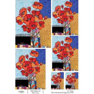 Joggles / Elizabeth St Hilaire A4 Rice Paper - Funky Florals #2 - Poppy Party [74758]