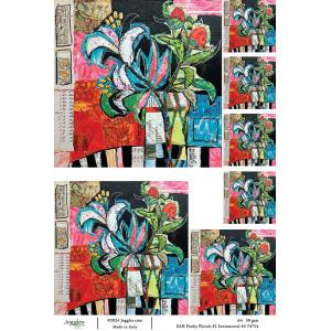 Joggles / Elizabeth St Hilaire A4 Rice Paper - Funky Florals #2 - Sentimental #4 [74754]