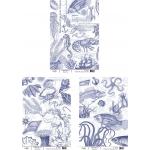 Joggles / Elizabeth St Hilaire A4 Rice Paper - Life Aquatic Set Of 3