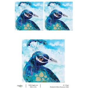 Joggles / Elizabeth St Hilaire A4 Rice Paper - Peacocks - Permission [74664]