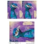 Joggles / Elizabeth St Hilaire A4 Rice Paper - Peacocks - Purple [74667]
