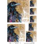 Joggles / Elizabeth St Hilaire A4 Rice Paper - Ravens - Contemplation [74680]