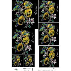 Joggles / Elizabeth St Hilaire A4 Rice Paper - The Art Of Eating - Limone On Black [74676]