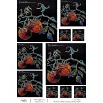 Joggles / Elizabeth St Hilaire A4 Rice Paper - The Art Of Eating - Pomodori On Black [74678]