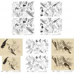 Joggles / Elizabeth St Hilaire A4 Rice Paper - Vintage Birds Set Of 5 July 2025