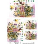 Joggles / Elizabeth St Hilaire A4 Rice Paper - Watercolor Florals #1 - Bouquet Color Study [74670]