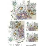 Joggles / Elizabeth St Hilaire A4 Rice Paper - Watercolor Florals #1 - Wildflowers [74672]