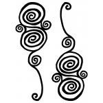 Joggles / Elizabeth St Hilaire Klimt Freeform Tab Cut Stencil & Mask Combo - Spiral Looking Glass [75143]