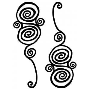 Joggles / Elizabeth St Hilaire Klimt Freeform Tab Cut Stencil & Mask Combo - Spiral Looking Glass [75143]