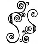 Joggles / Elizabeth St Hilaire Klimt Freeform Tab Cut Stencil & Mask Combo - Spiral Seduction [75144]