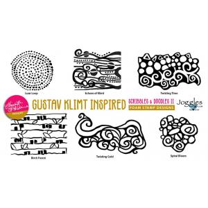 Joggles / Elizabeth St Hilaire Klimt Scribbles & Doodles 2 Foam Stamps - Set Of 6, February 2026