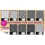 Joggles / Elizabeth St Hilaire Patterns For Layering 2 Stencils - Set Of 9 March 2024