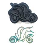 Joggles / Elizabeth St Hilaire Peacock Foam Stamp - Peacock Swoop & Swirl [74345]