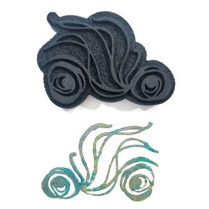 Joggles / Elizabeth St Hilaire Peacock Foam Stamp - Peacock Swoop & Swirl [74345]