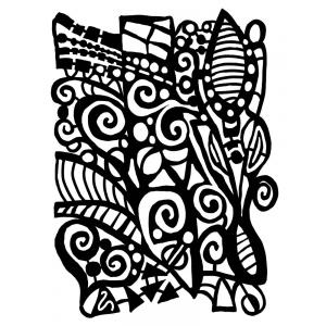 Joggles / Elizabeth St Hilaire Scribbles & Doodles Soup - Spiral Flora Mask [53771]