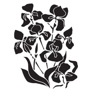 Joggles / Elizabeth St Hilaire The Van Gogh Collection Stencil - Iris Flowers [75041]