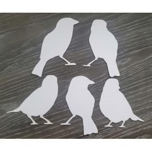 Joggles / Elizabeth St Hilaire White Chipboard Embellishments - Birds - Set Of 5 [52158]