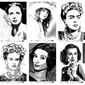 Joggles / Elizabeth St Hilaire A4 Rice Paper - Actresses Set Of 6