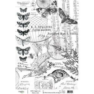 Joggles / Elizabeth St Hilaire A4 Rice Paper - Botanical Bees & Bugs #3 [74253]